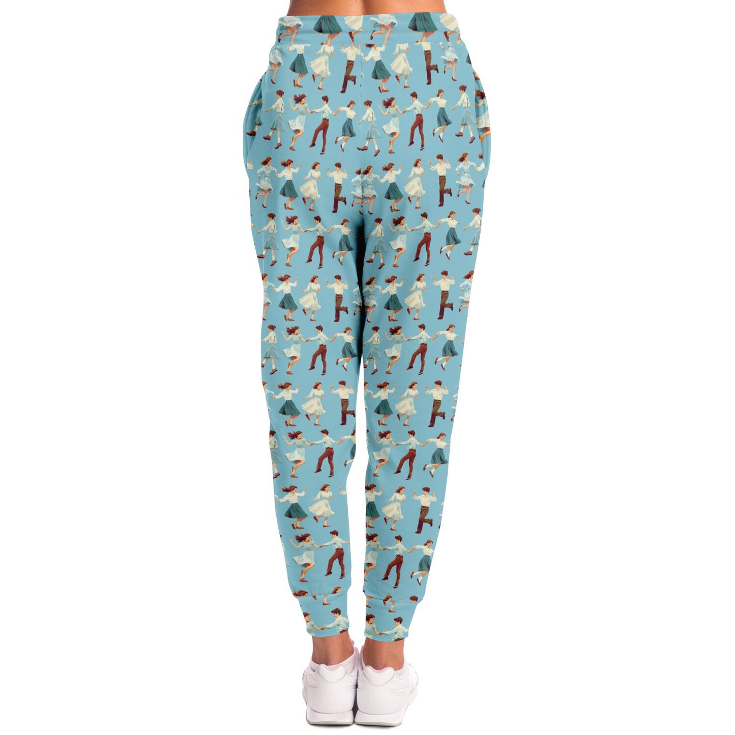 Retro Dance High-Waisted Joggers for Fun and Stylish Loungewear - AOP