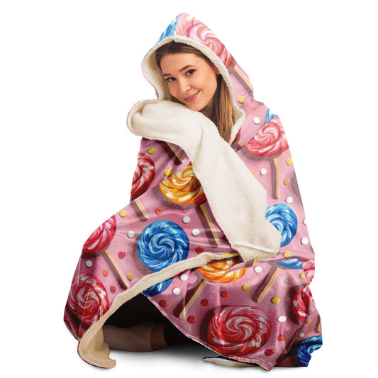 Candy Swirl Delight Hooded Blanket