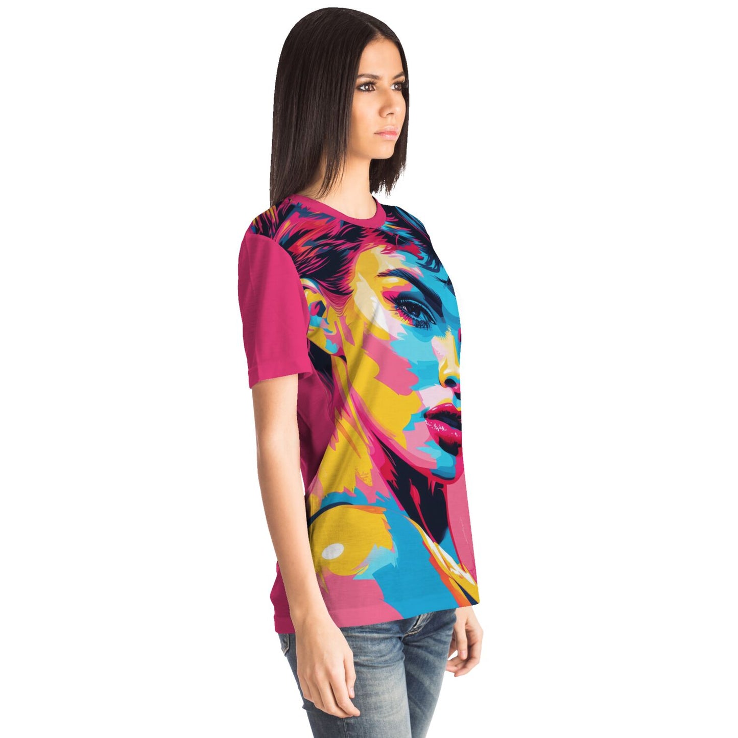 Vibrant Pop Art Portrait Women's T-Shirt