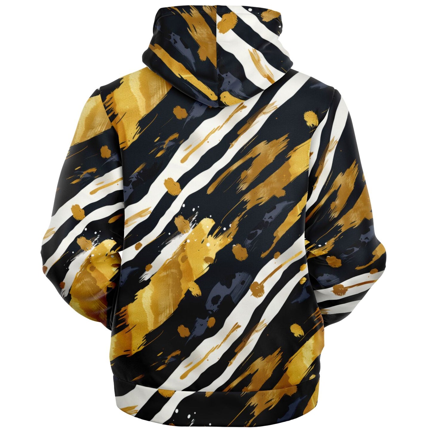 Wild Brushstroke Tiger Microfleece Zip hoodie - AOP