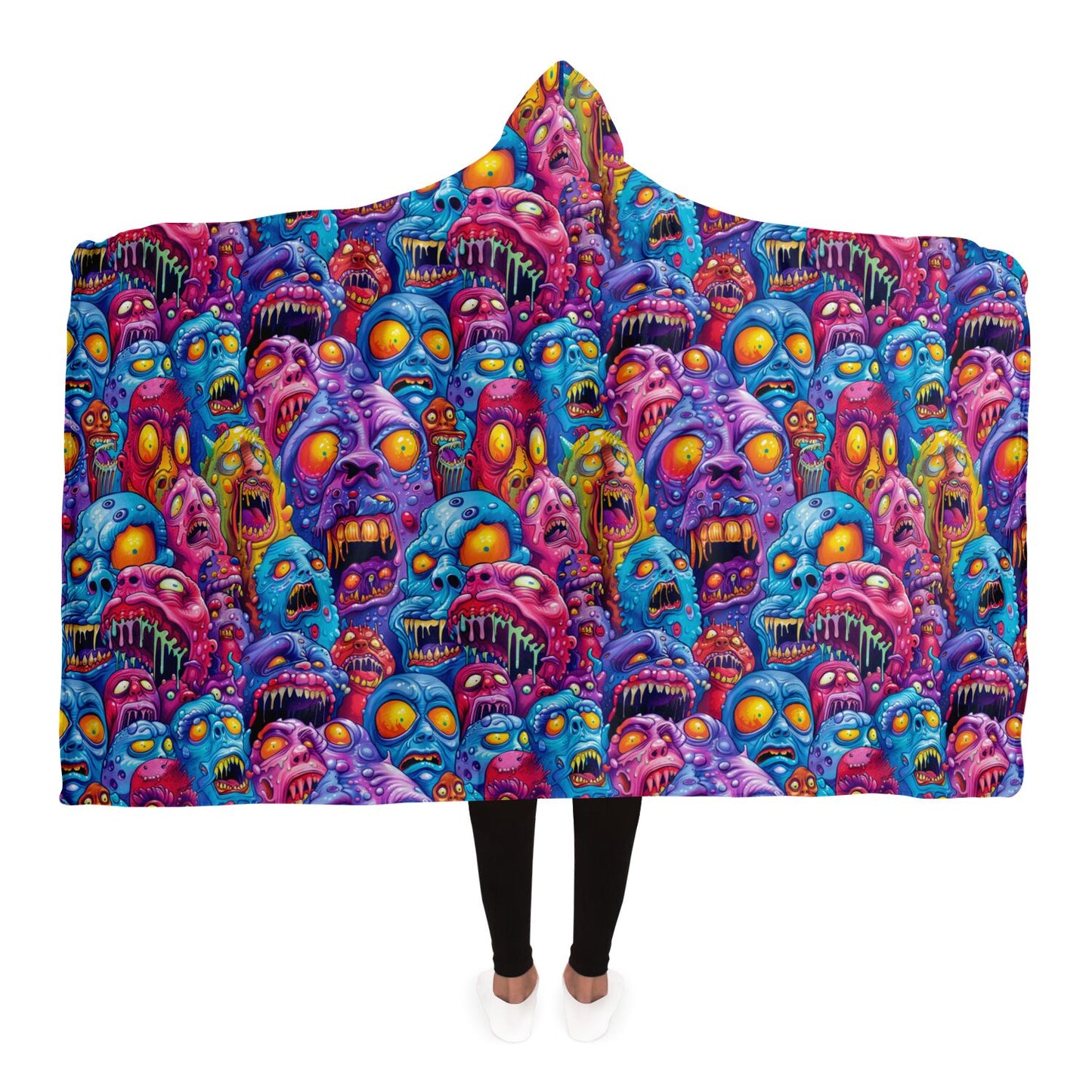 Colorful Monster Hooded Blanket