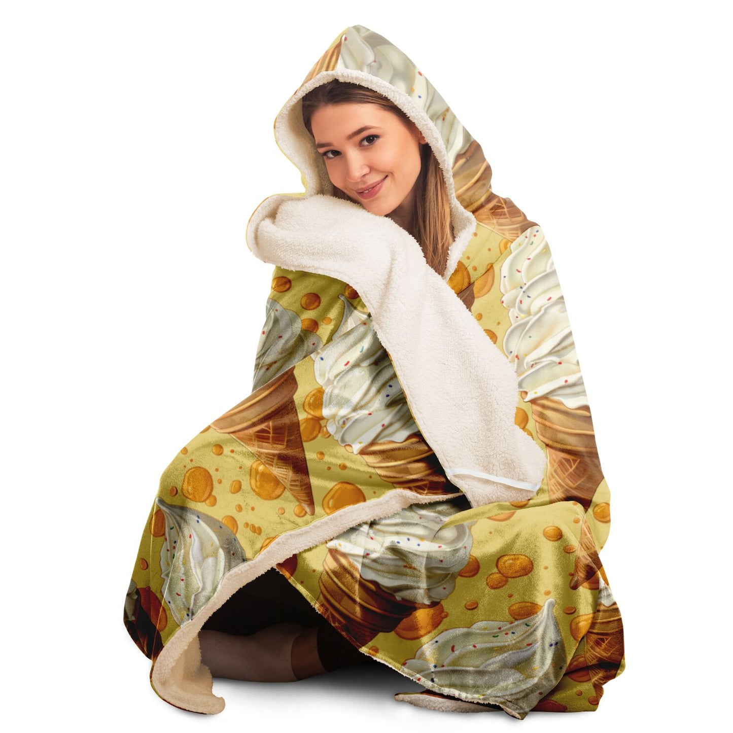 Sweet Delight Ice Cream Hooded Blanket