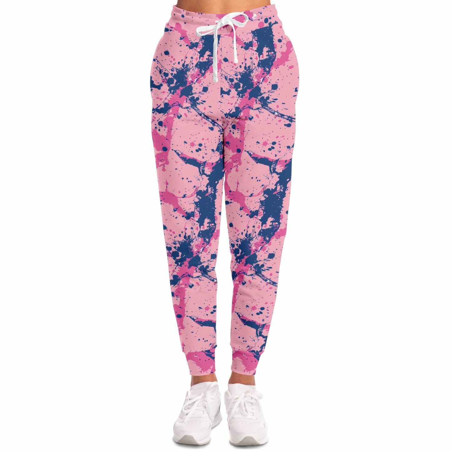 Pink And Blue Splash Joggers - AOP