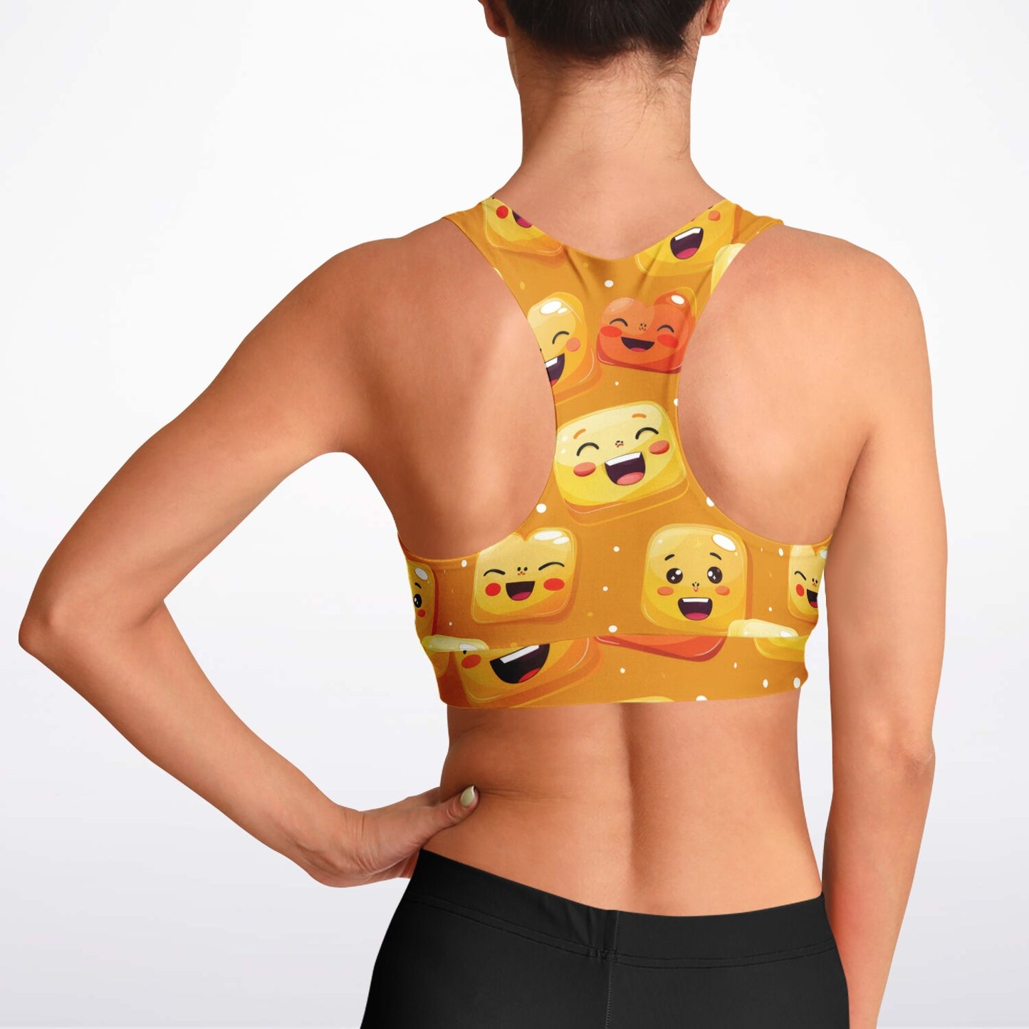 Happy Faces Padded Sports Bra