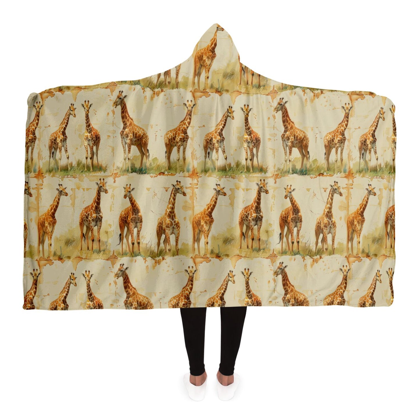 Graceful Giraffes Hooded Blanket