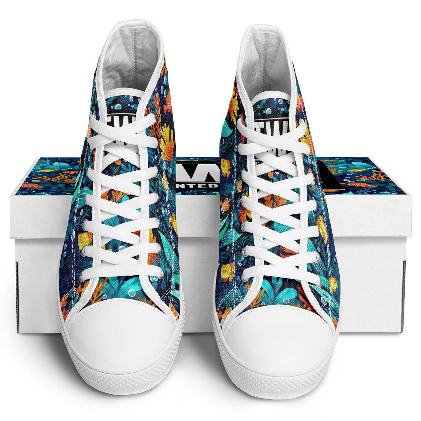 Urban Peak High-Top Shoes with Vibrant Underwater Design