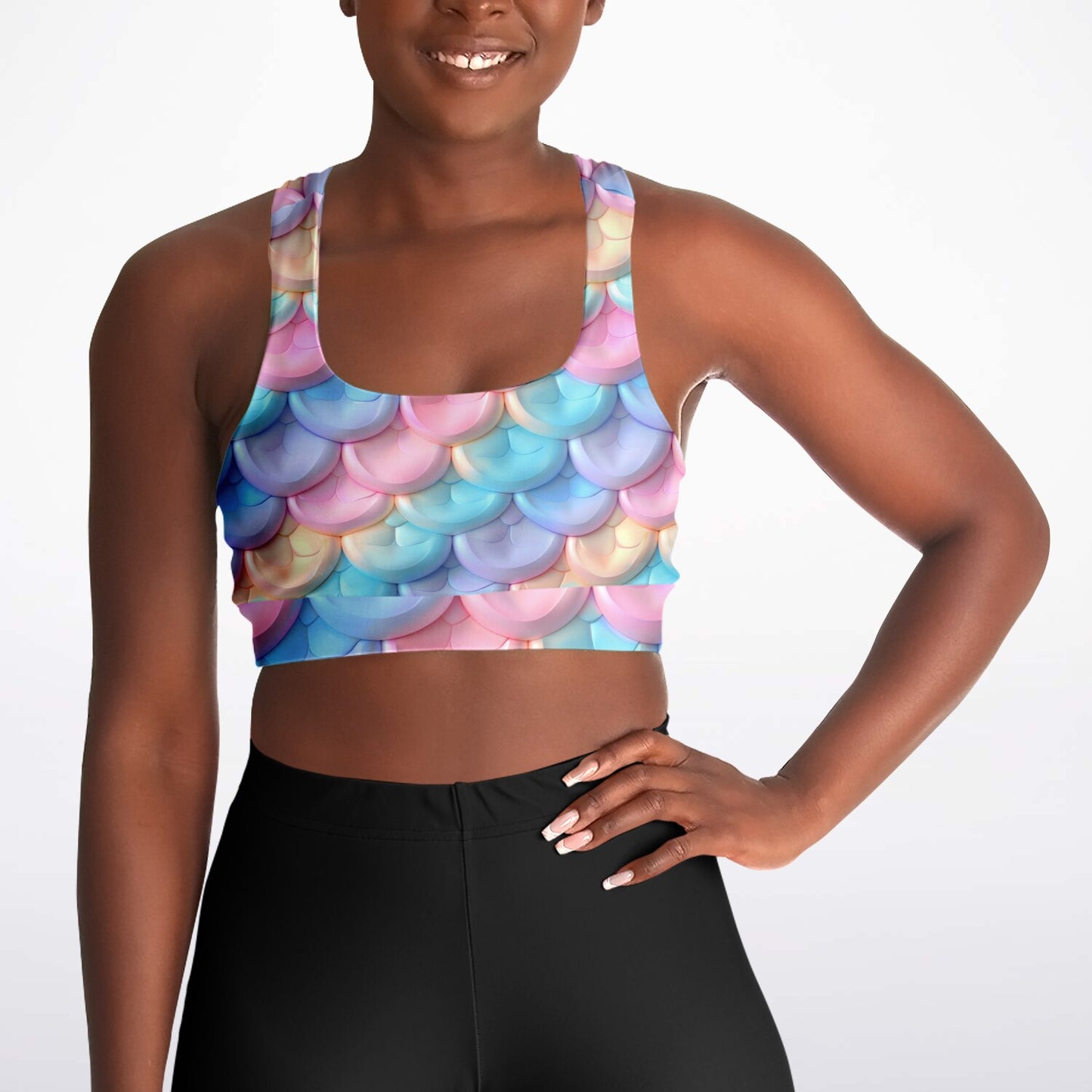 Enchanted Mermaid Scales Sports Bra