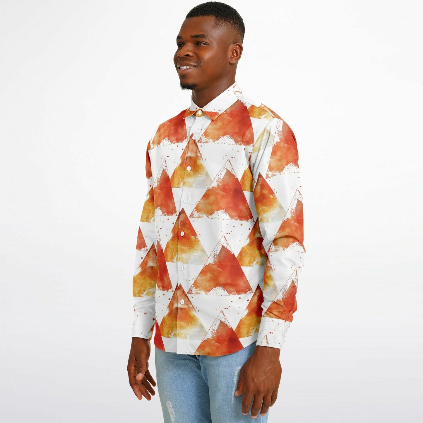 Autumn Peaks Long Sleeve Button Down Shirt