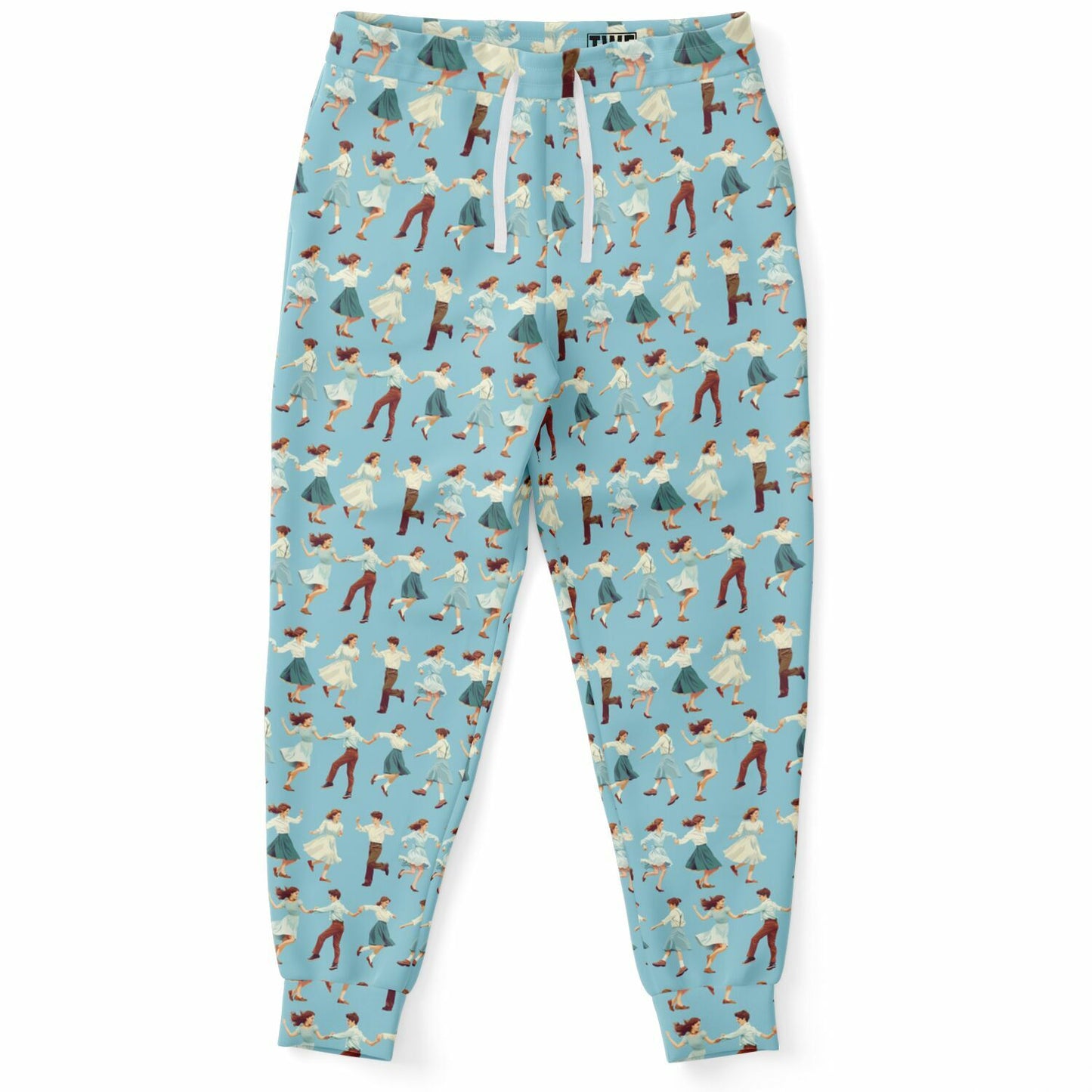 Retro Dance High-Waisted Joggers for Fun and Stylish Loungewear - AOP