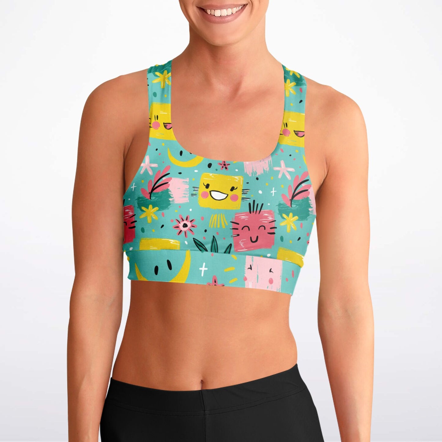 Tropical Joy Padded Sports Bra