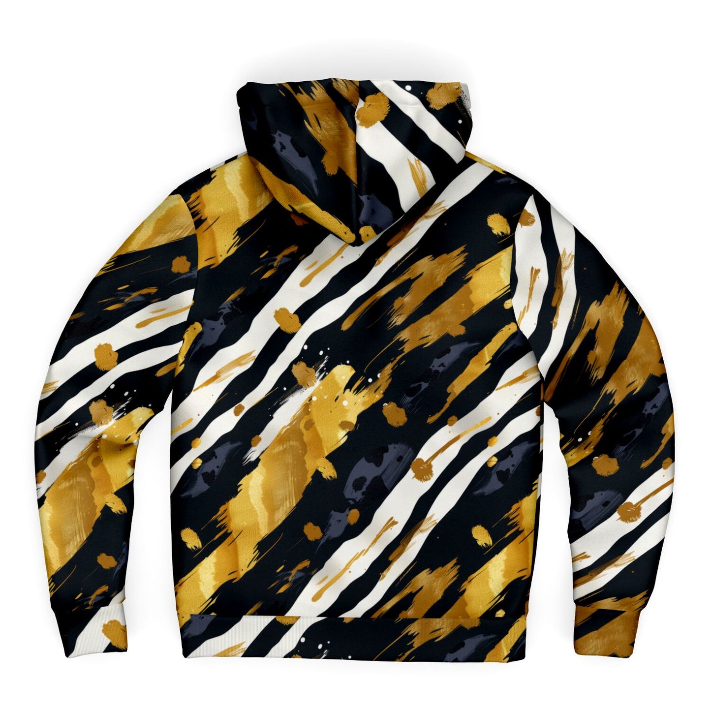 Wild Brushstroke Tiger Microfleece Zip hoodie - AOP