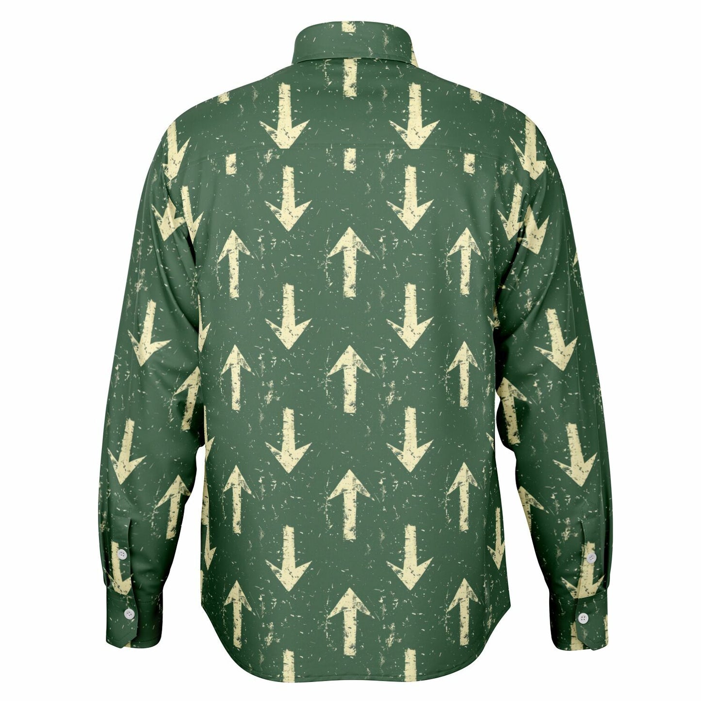 Urban Arrow Pattern Long Sleeve Button Down Shirt