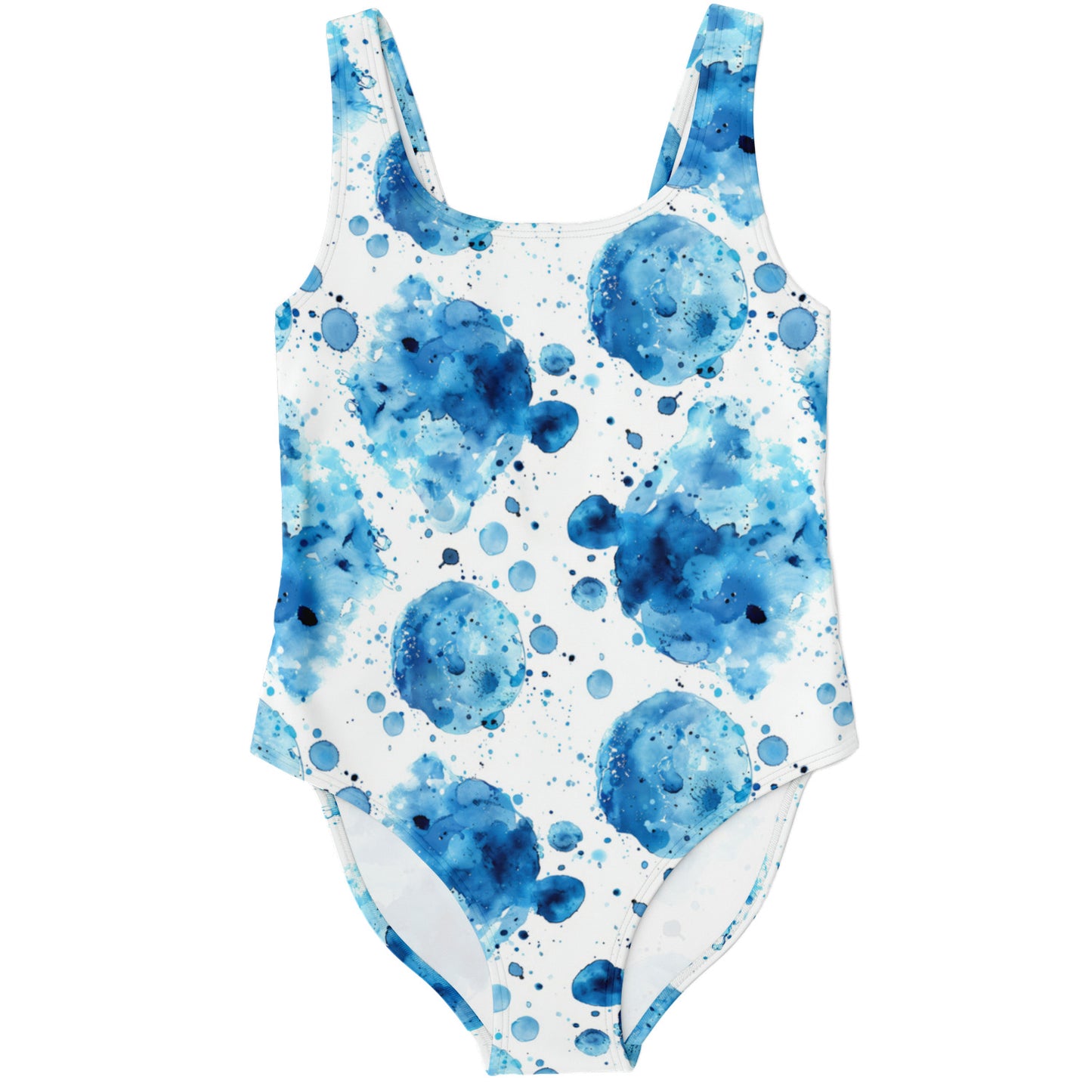 Blue Watercolor Splash Women's One-Piece Swimsuit - AOP