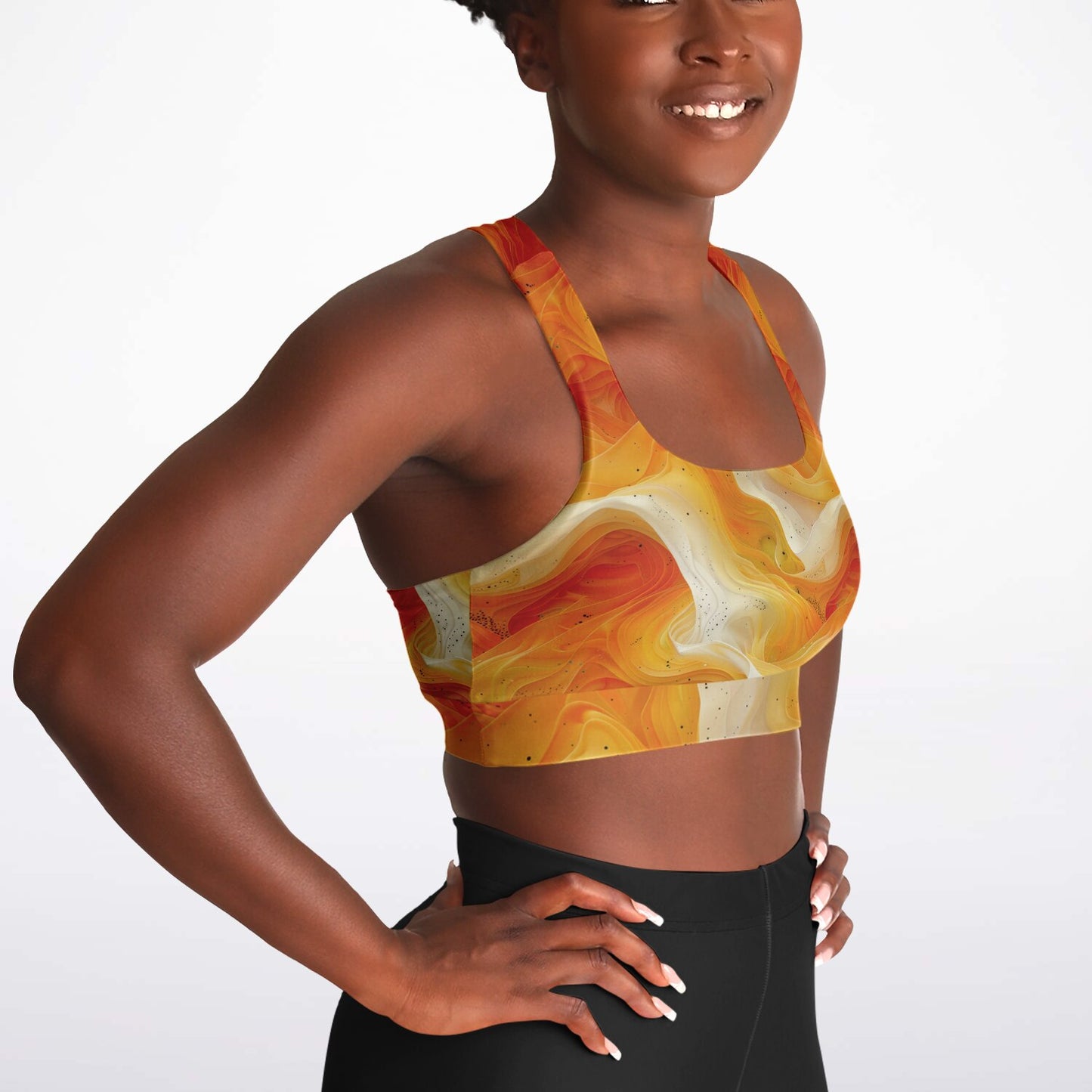 Smokey Lava Swirl Sports Bra