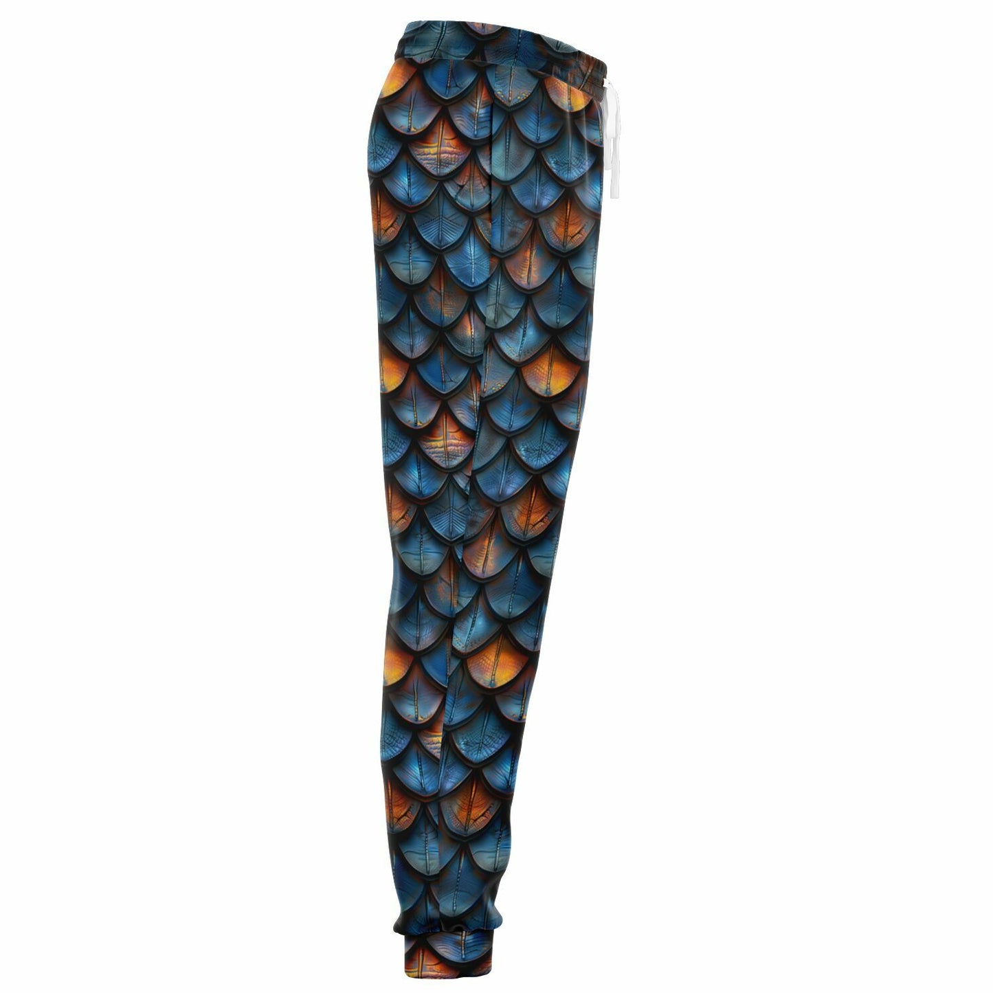 Dragon Scales High-Waisted Joggers for Mythical and Bold Loungewear - AOP