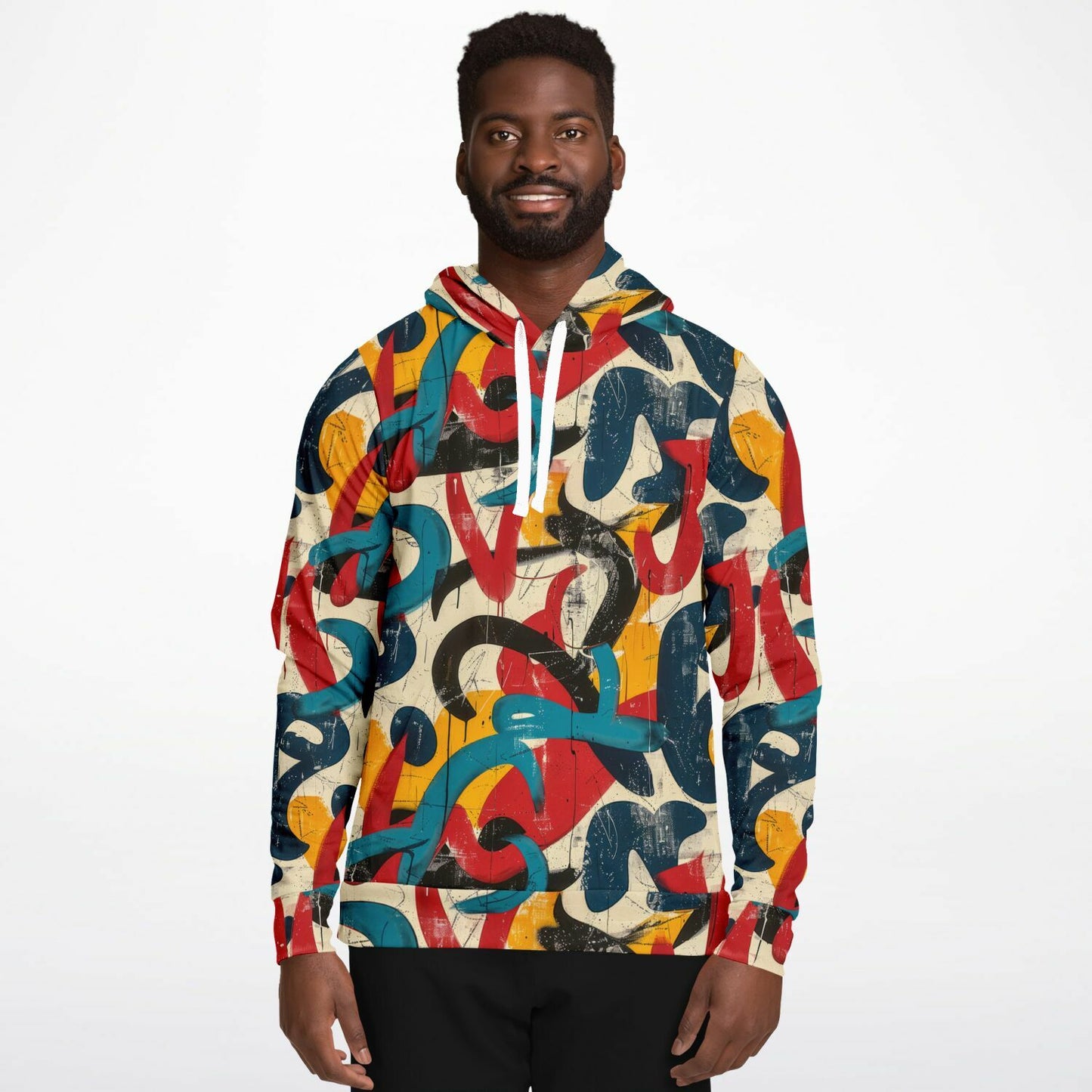 Urban Graffiti Pullover Fashion Hoodie - AOP