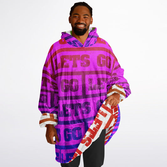 Reversible Snug Hoodie - Lets Go Vibrant Designs - AOP