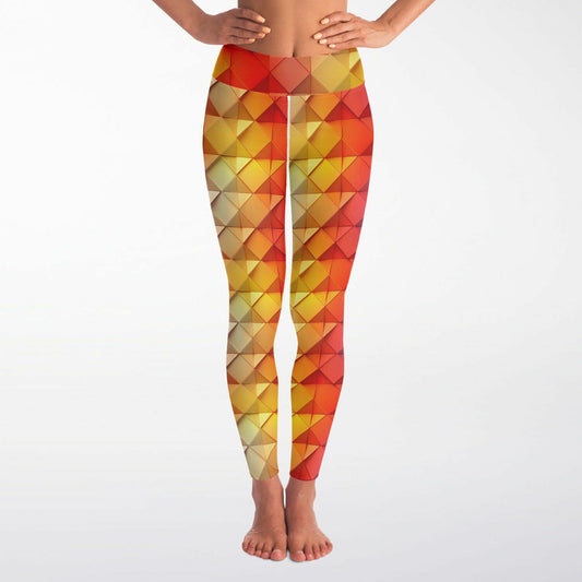 Geometric Sunset Yoga Leggings - AOP