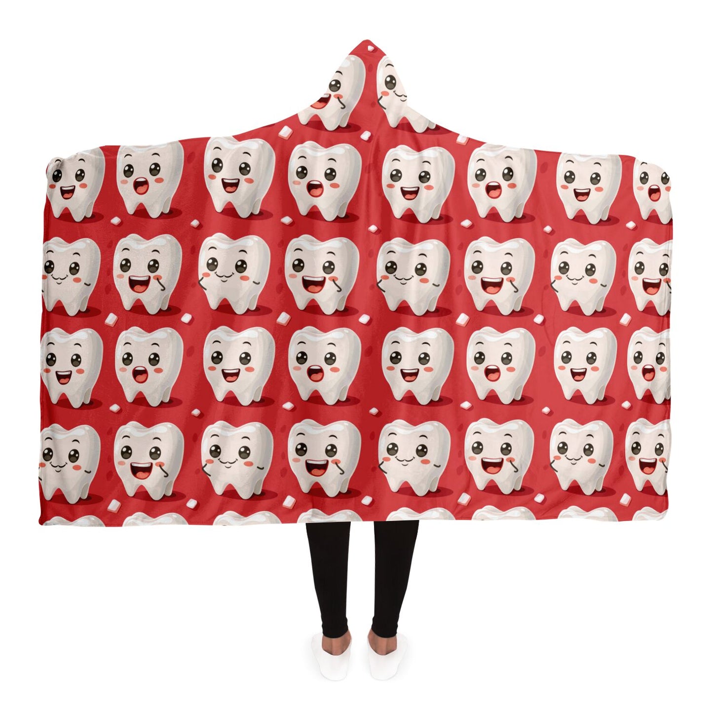 Happy Tooth Hooded Blanket