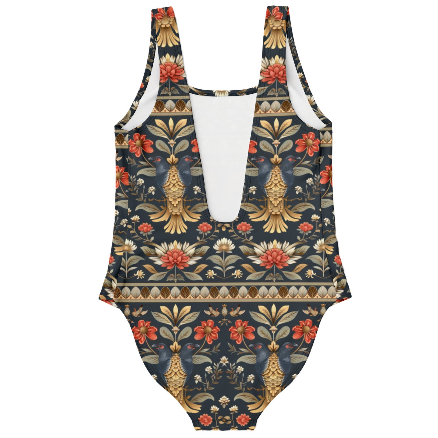 Elegant Floral Brocade Women's One-Piece Swimsuit - AOP