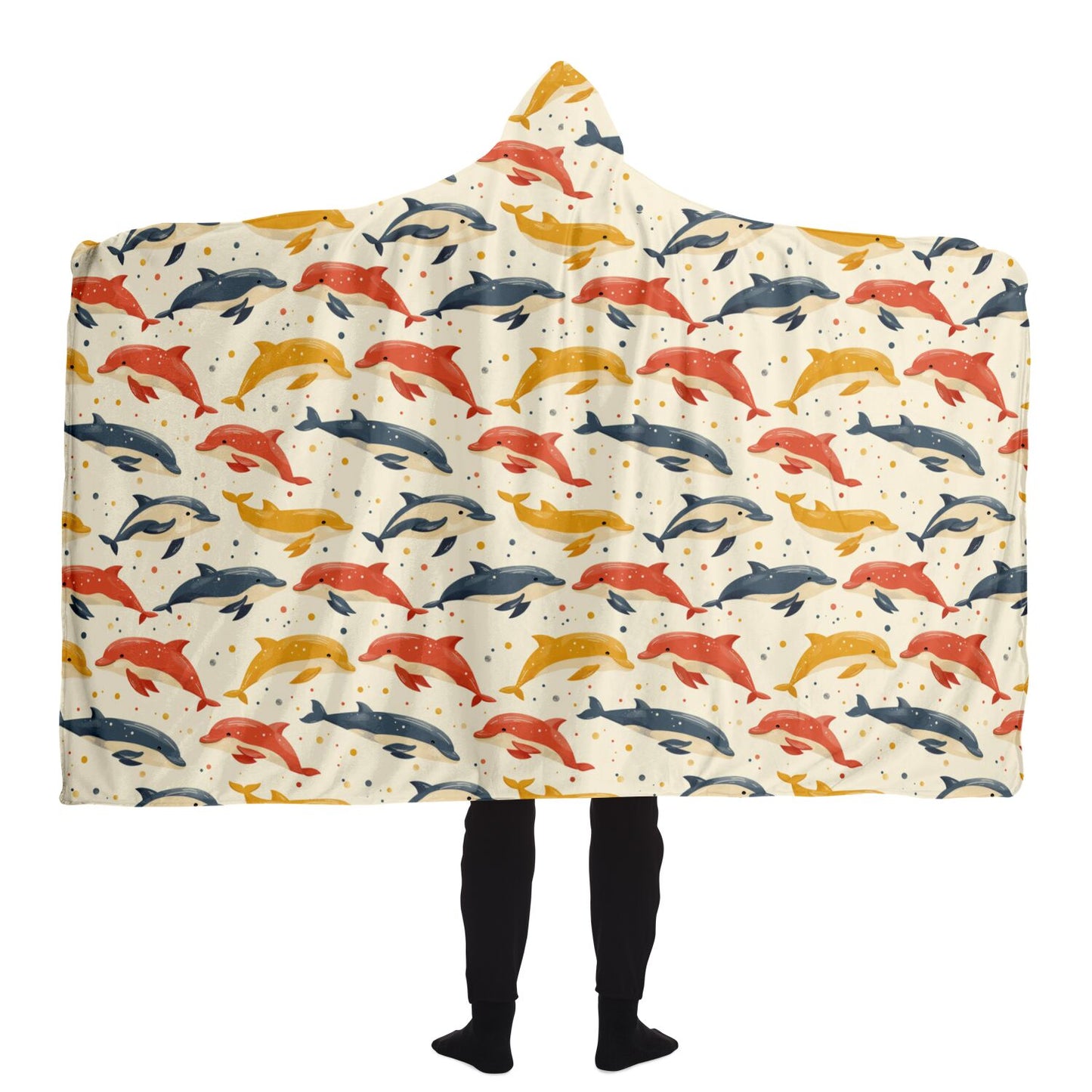 Cosy Dolphin Dance Hooded Blanket