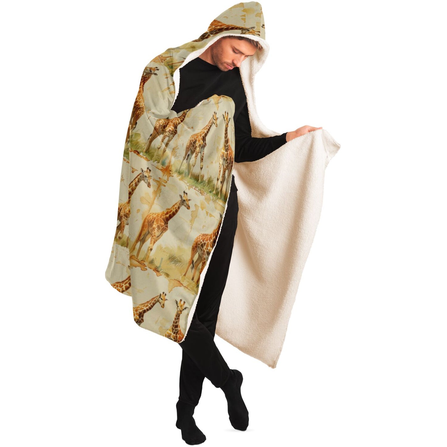 Graceful Giraffes Hooded Blanket