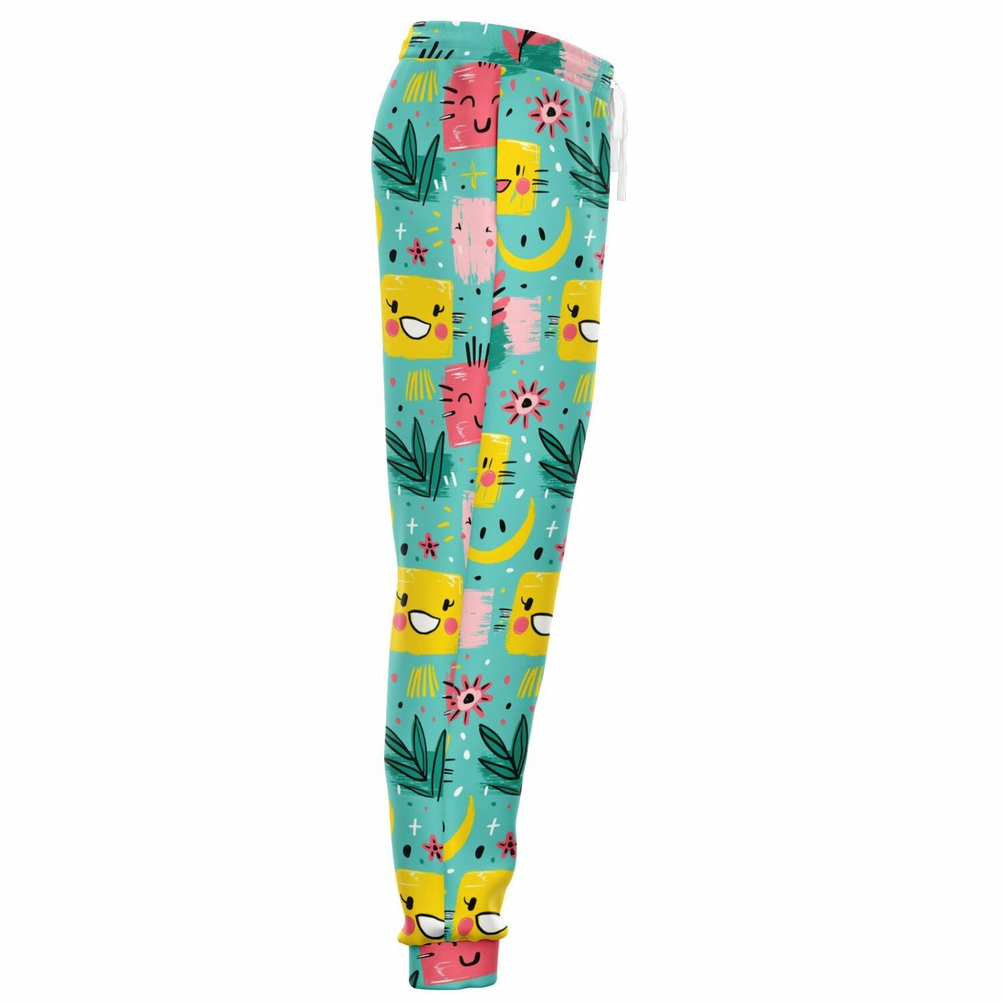 Cute Kawaii High-Waisted Joggers for Playful and Adorable Loungewear - AOP