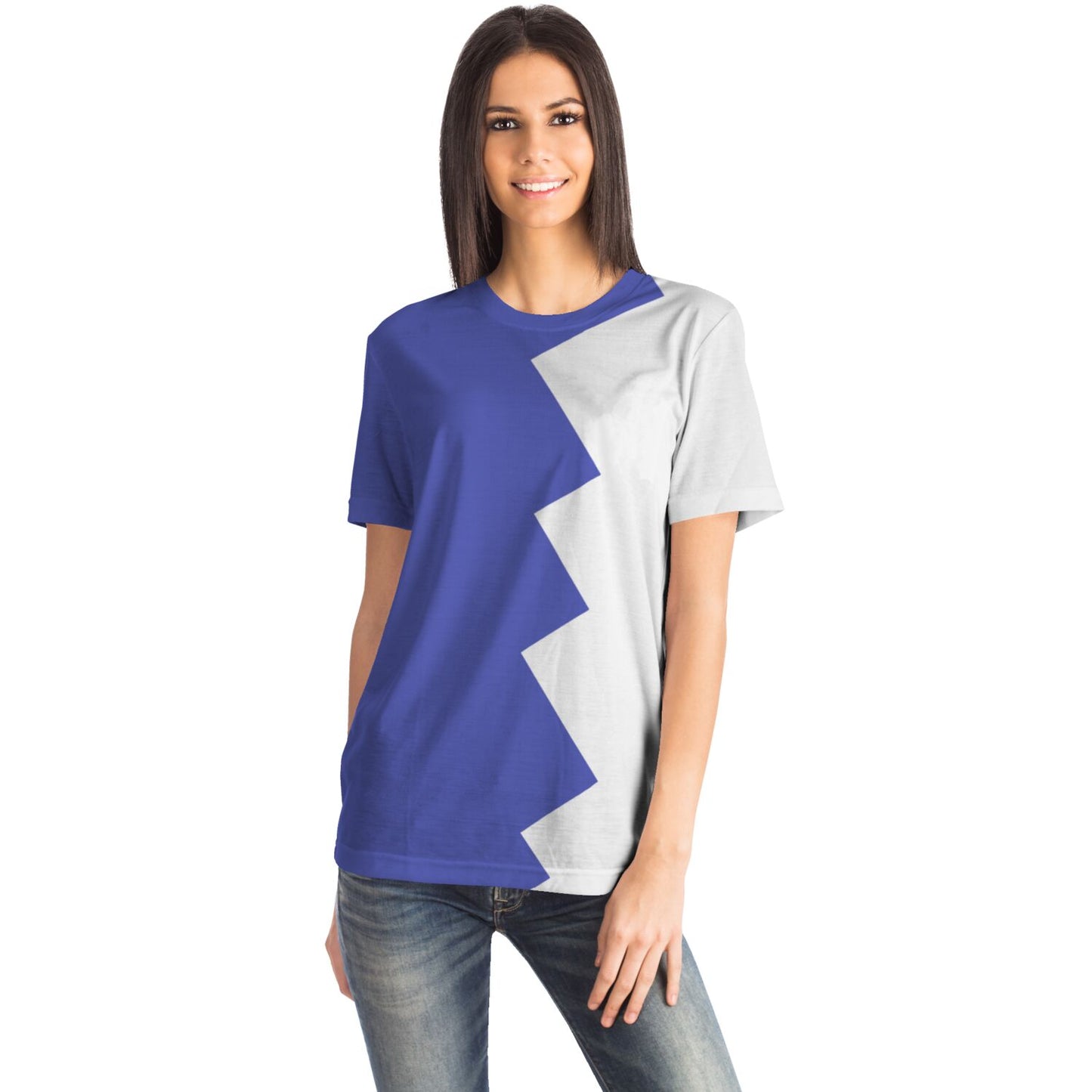 Pastel Purple and White Zigzag T-Shirt