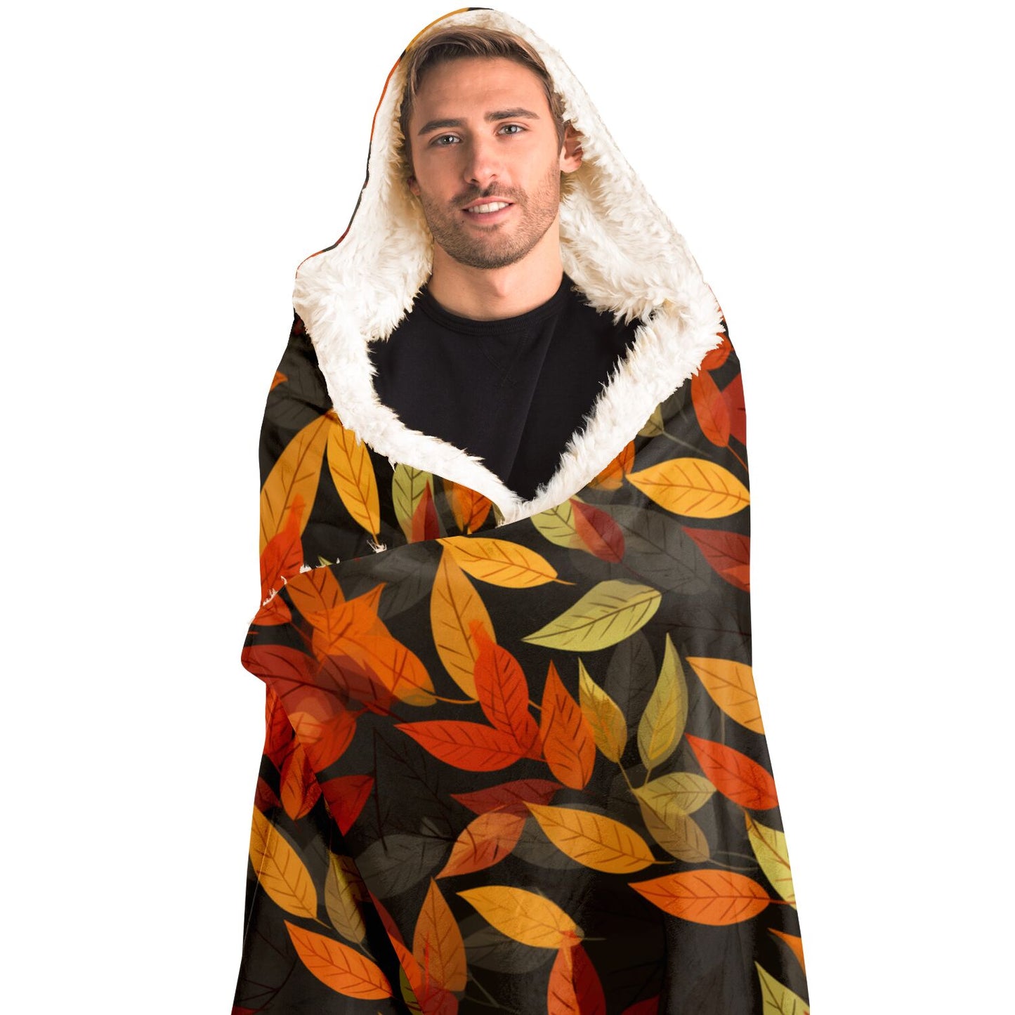 Autumn Leaves Hooded Blanket