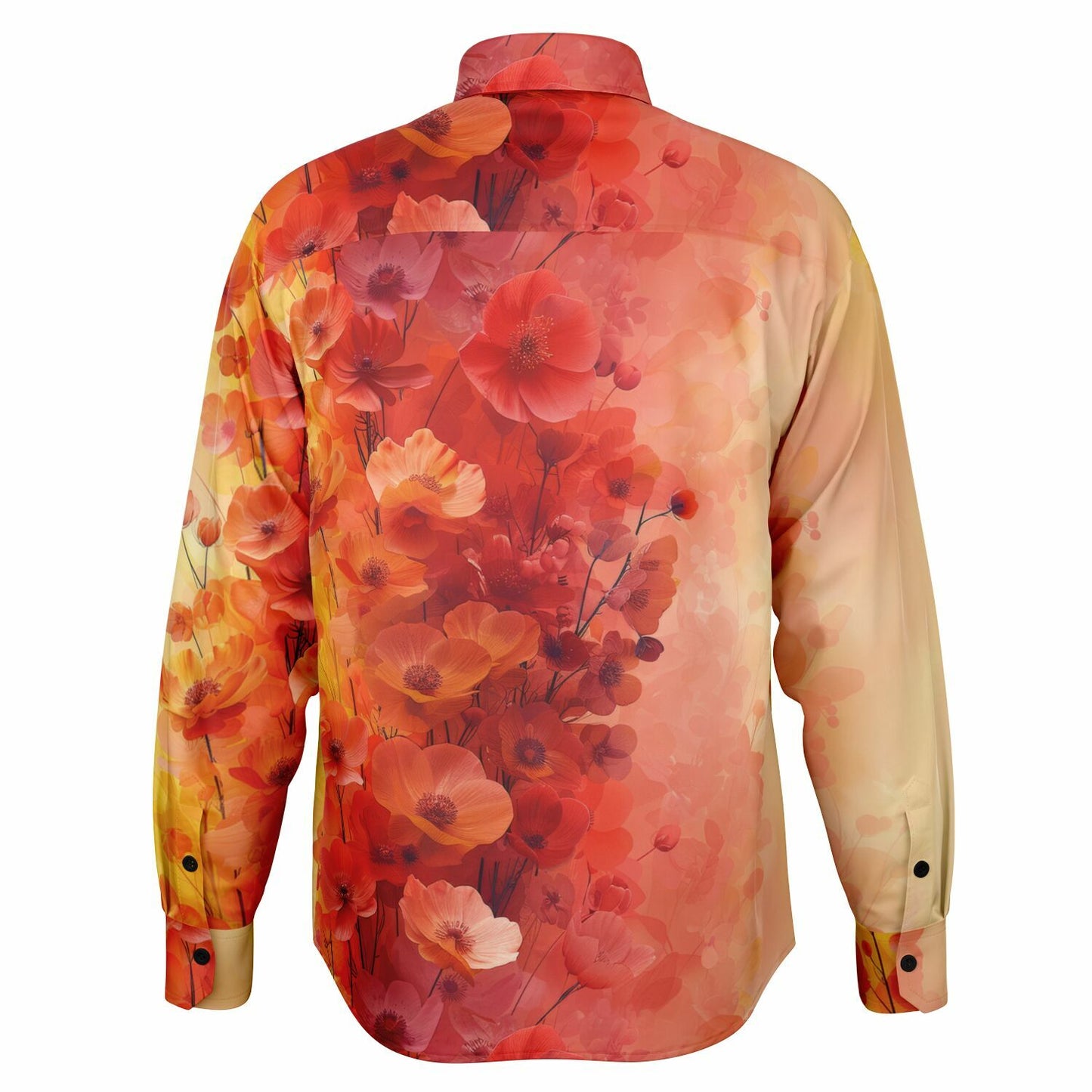 Vibrant Floral Long Sleeve Button Down Shirt