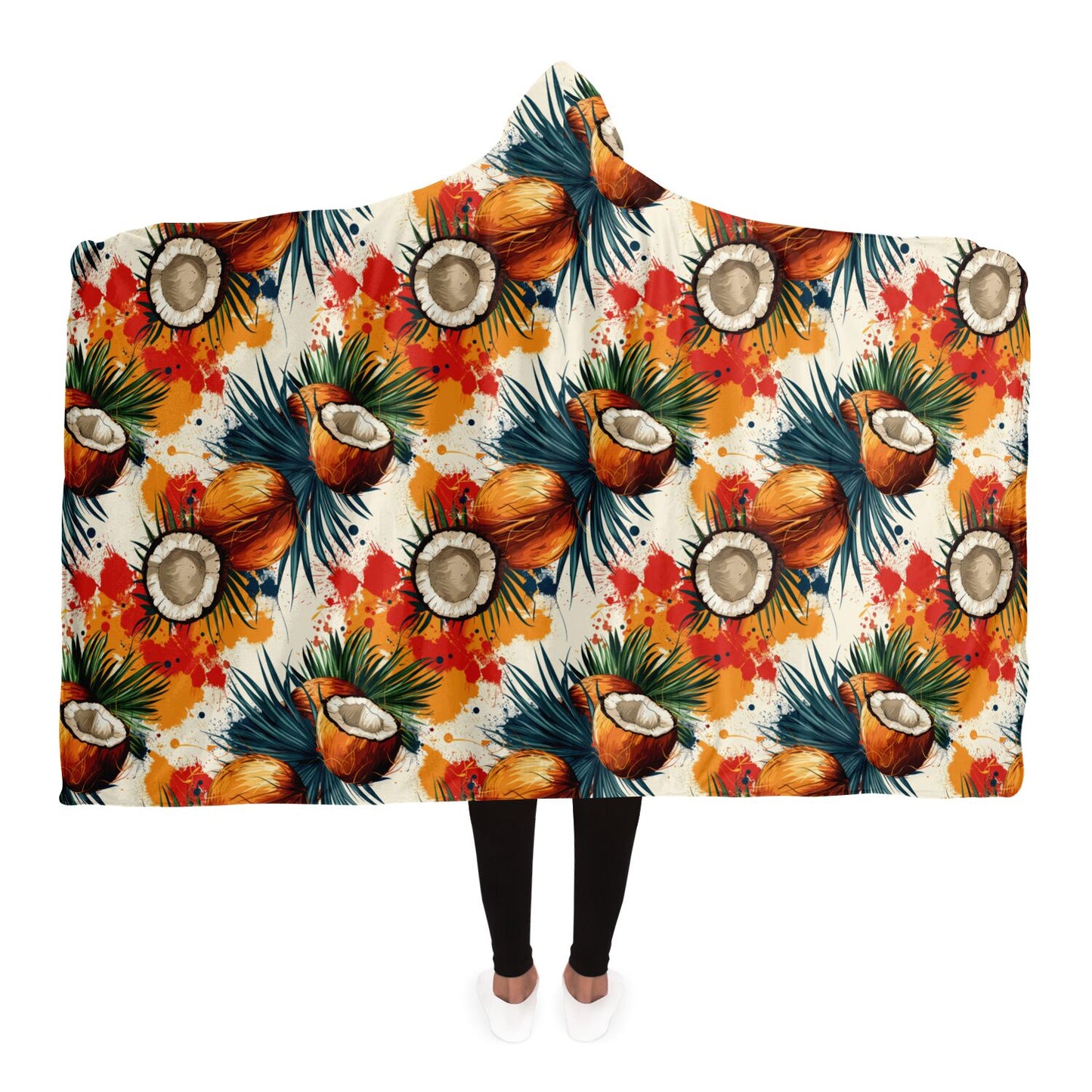 Tropical Coconut Hooded Blanket