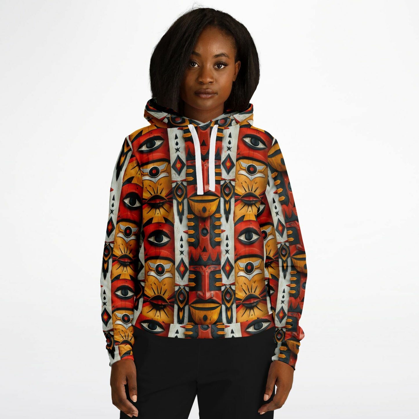 Tribal Eyes Pullover Fashion Hoodie - AOP