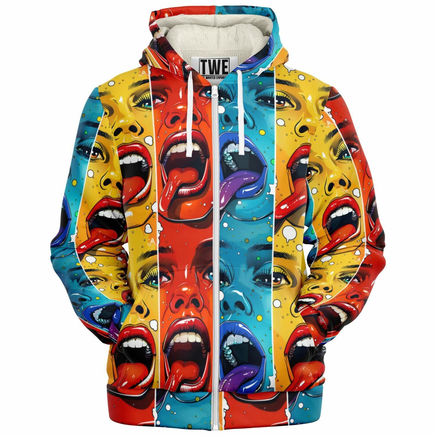 Pop Art Expressions Microfleece Zip hoodie - AOP