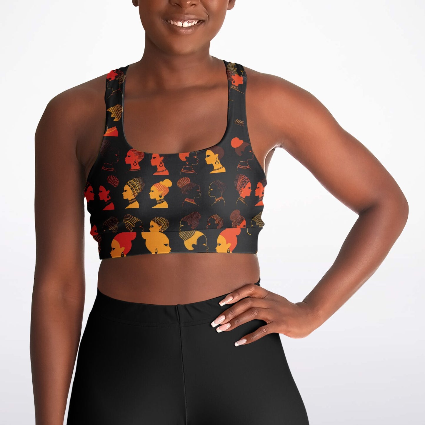 Retro Wave Padded Sports Bra