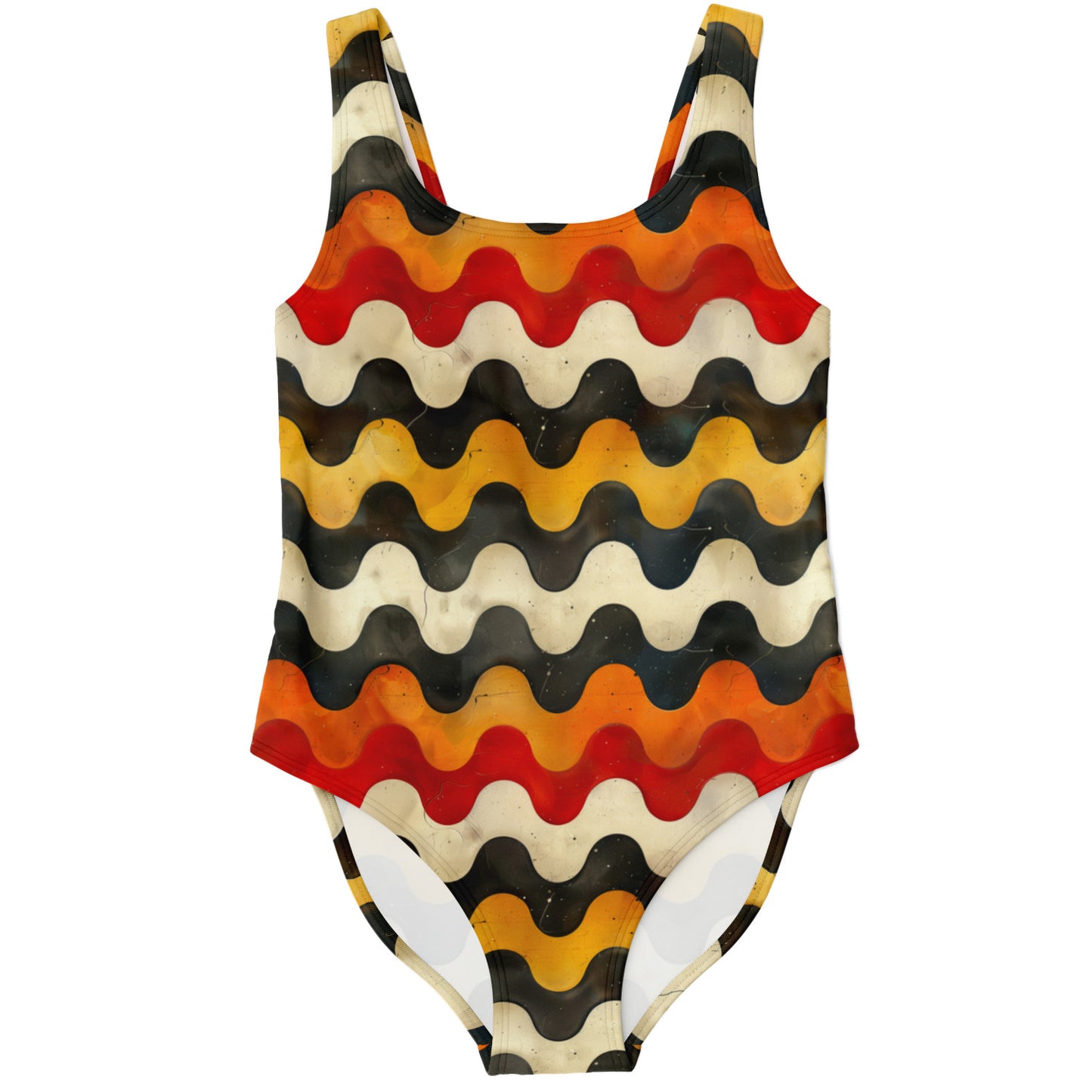 Retro Wave Pattern Women's One-Piece Swimsuit - AOP