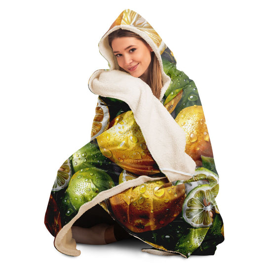 Citrus Delight Hooded Blanket