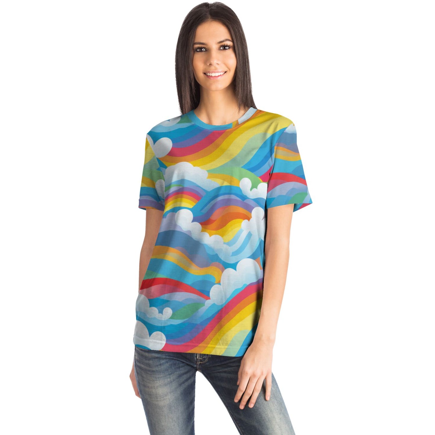 Retro Rainbow Clouds Unisex T-Shirt