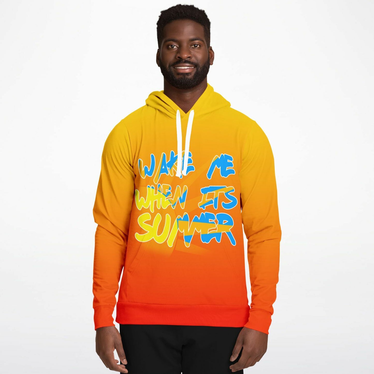 Vibrant 'Wake Me When It's Summer' Pullover Fashion Hoodie - Perfect for Sunny Vibes - AOP