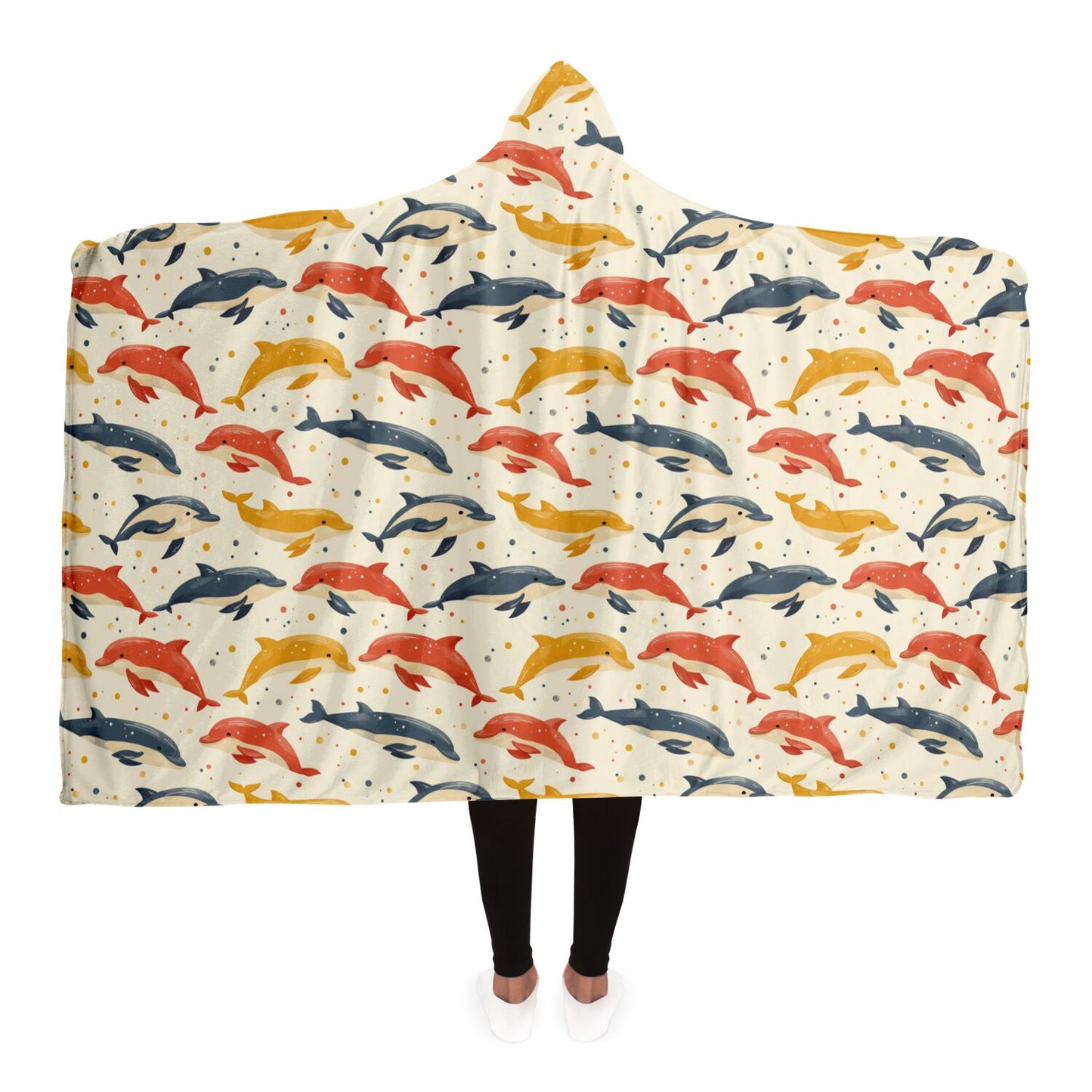 Cosy Dolphin Dance Hooded Blanket