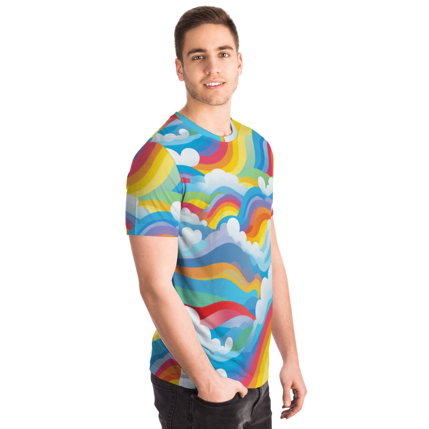 Retro Rainbow Clouds Unisex T-Shirt