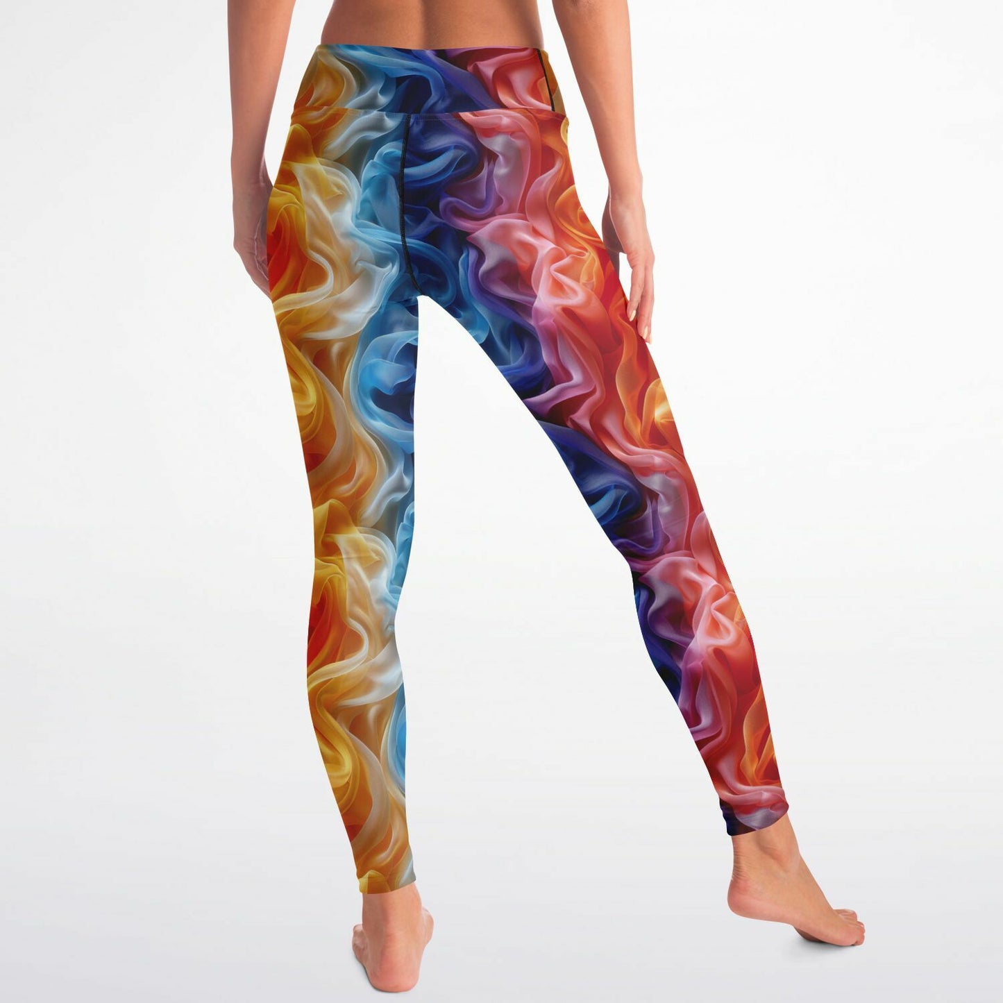 Silk Swirl Yoga Leggings - AOP