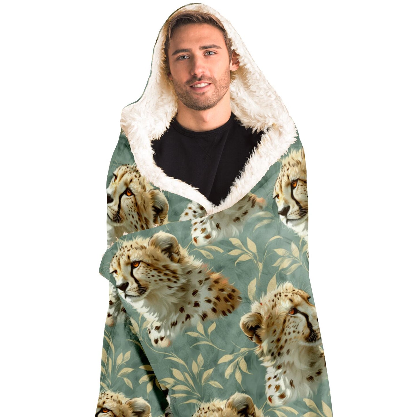 Majestic Cheetah Hooded Blanket