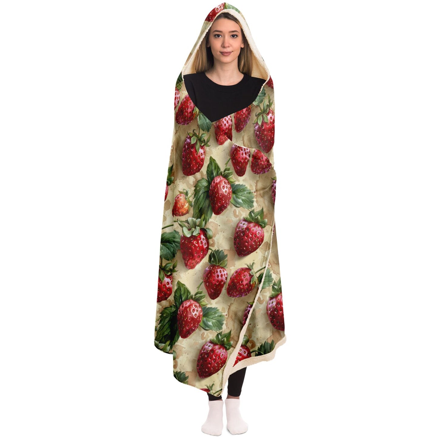 Juicy Strawberry Hooded Blanket