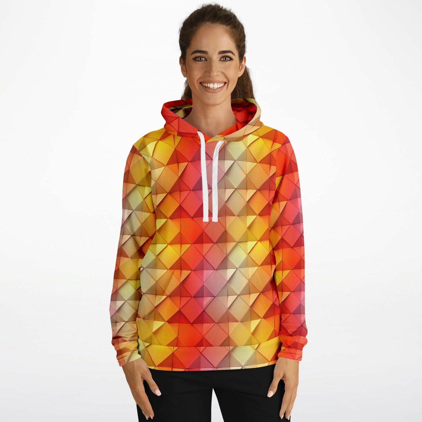 Geometric Sunset Unisex Hoodie - AOP