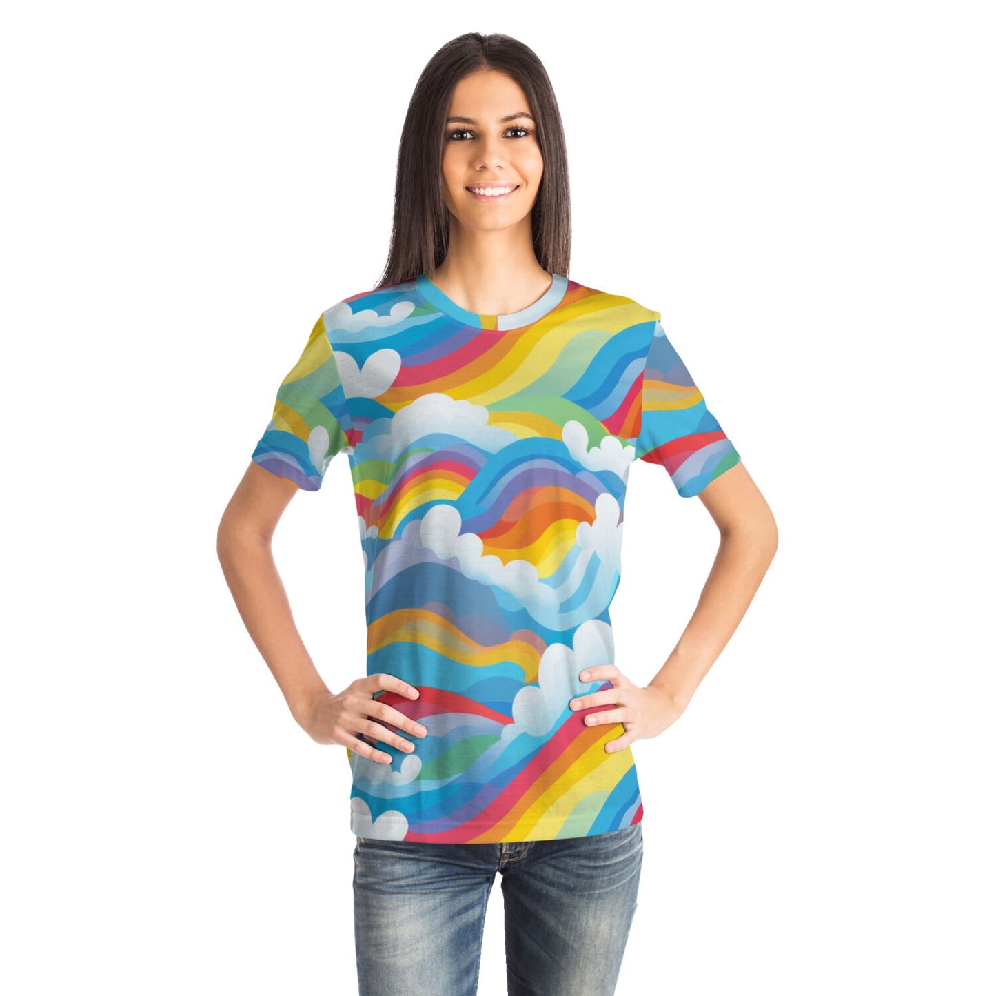 Retro Rainbow Clouds Unisex T-Shirt