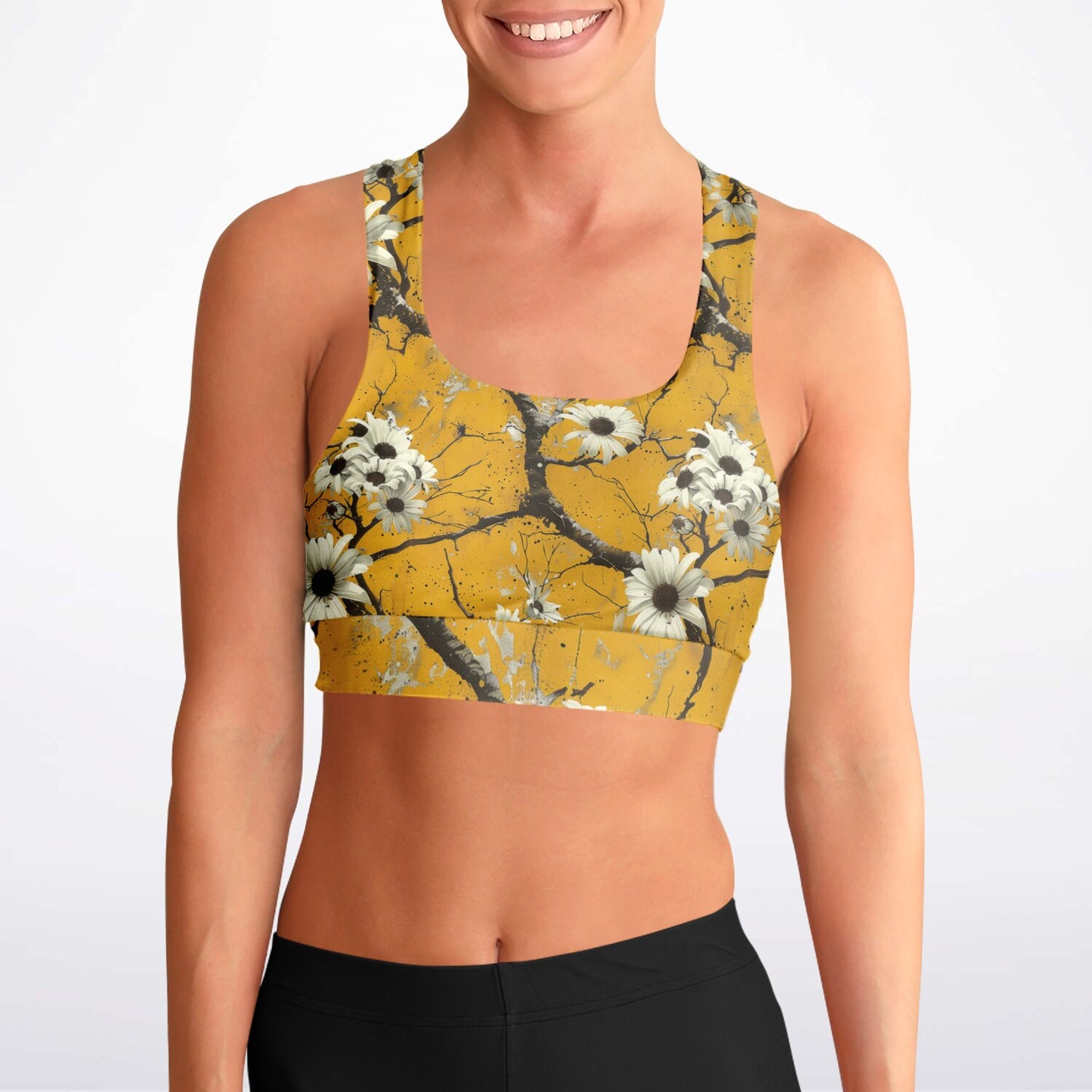 Sun-Kissed Daisy Sports Bra