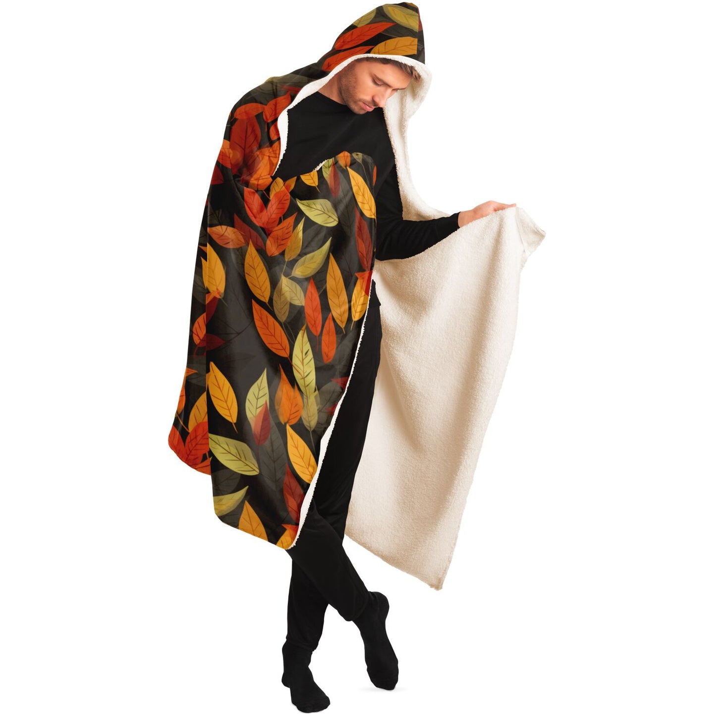 Autumn Leaves Hooded Blanket