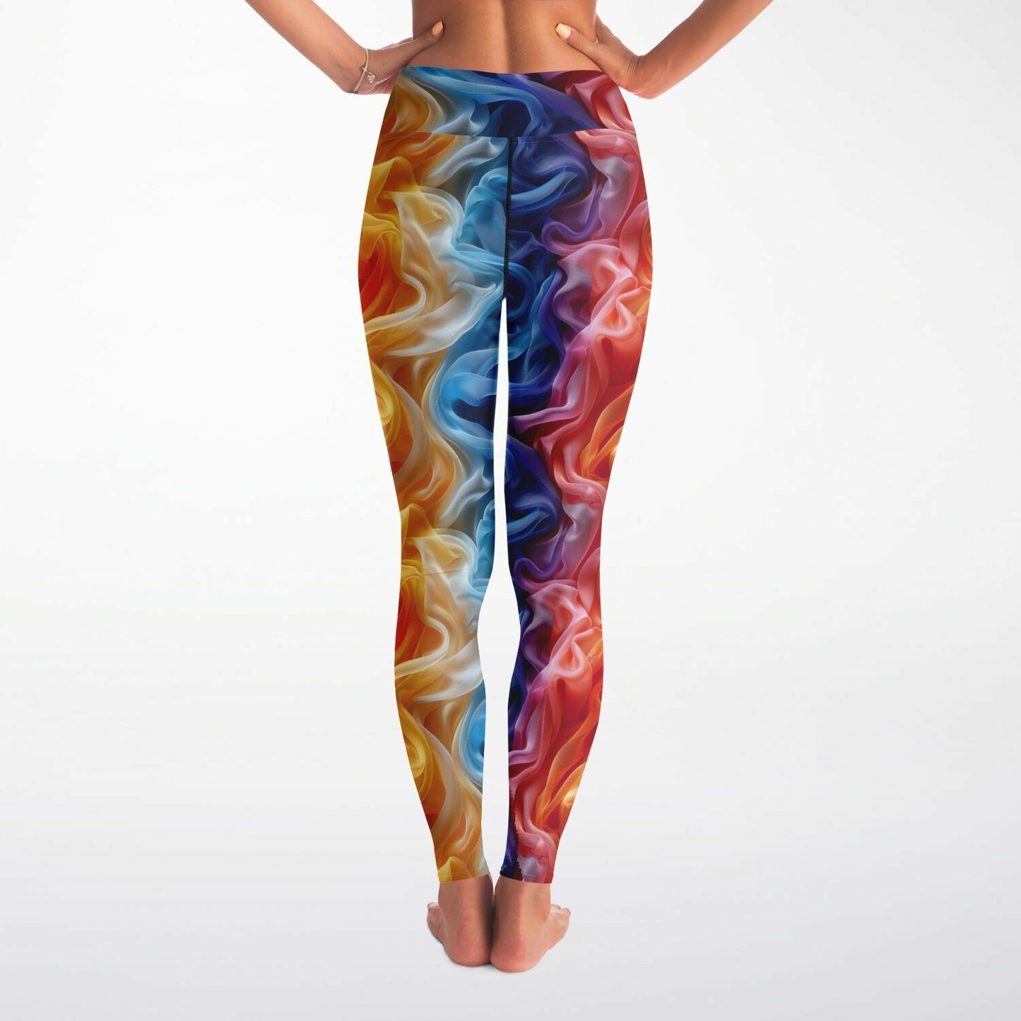 Silk Swirl Yoga Leggings - AOP