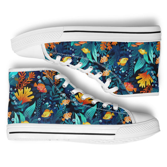 Urban Peak High-Top Shoes with Vibrant Underwater Design