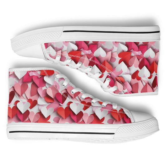 Urban Peak High-Top Shoes with Heart Pattern Design